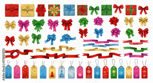 Christmas icon download christmas gift boxes with bows and ribbons vector set for holiday season celebration decoration elements vector