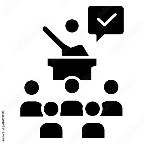 Political Campaign Glyph Icon