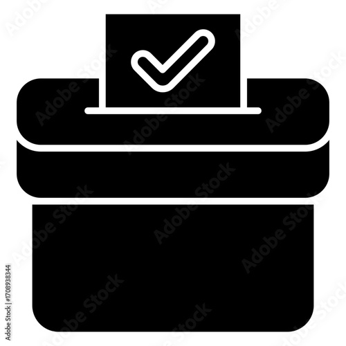 Vote Box Glyph Icon