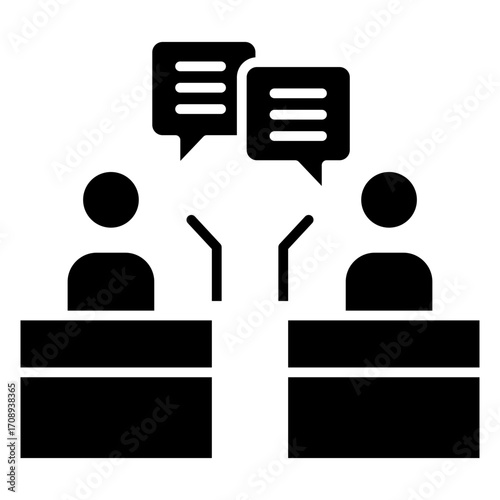 Election Debate Glyph Icon