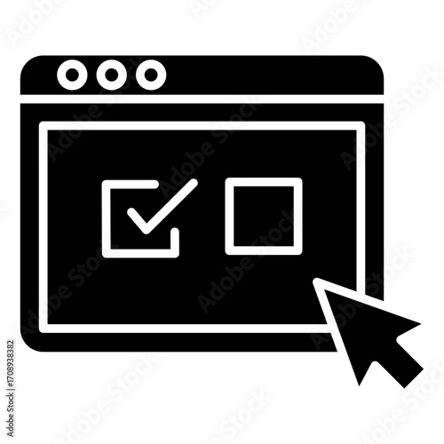 E-Voting Glyph Icon