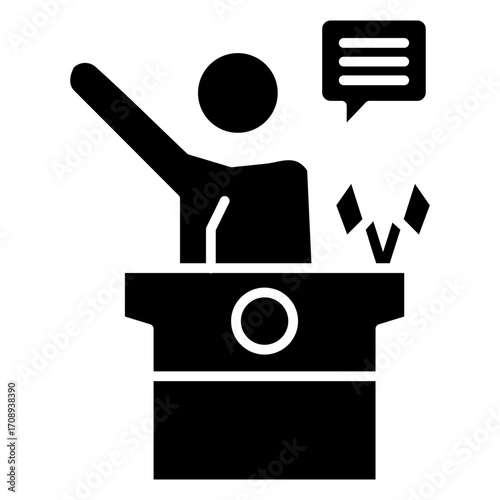 Politician Glyph Icon
