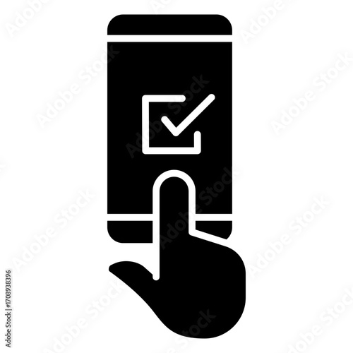 Online Voting Glyph Icon