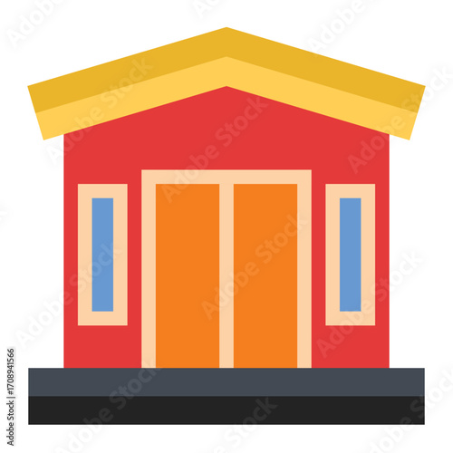 illustration of a house with a roof