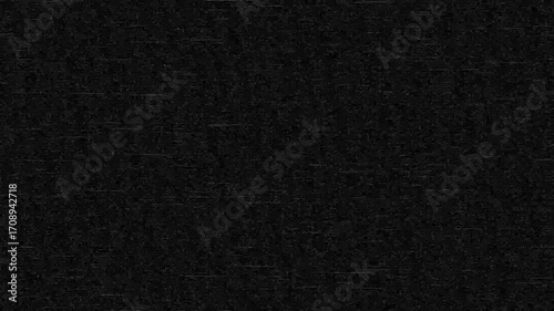 Black screen with static lines and analog TV noise, retro CRT glitch distortion, bad signal interference, vintage television error. 4K Old TV screen overlay background.