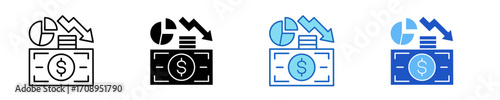 Debt  Icon Set Multiple Style Collection