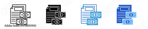 Accounting  Icon Set Multiple Style Collection