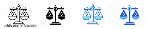 Balance  Icon Set Multiple Style Collection
