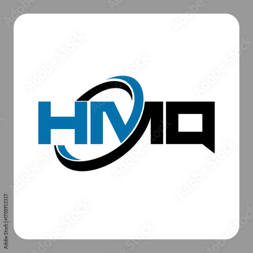 hmq logo. hmq letter. hmq letter logo design. Initials hmq logo linked with circle and uppercase monogram logo. Modern Red and Black Initials Logo for Corporate, hmq typography for technology,