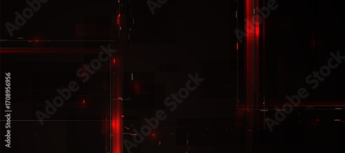 Cyber Security Glitch Background with Digital Data Flow