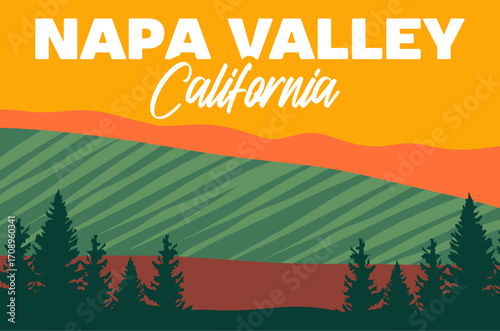 Napa Valley California with beautiful views