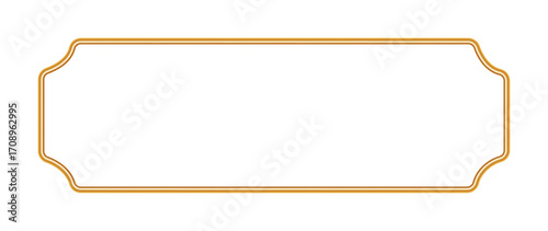 Golden luxury rectangle beveled frames. Vintage 3d picture frame, realistic object mockup for photo frame, ornamental border in oriental style. Vector illustration for certificate, various design