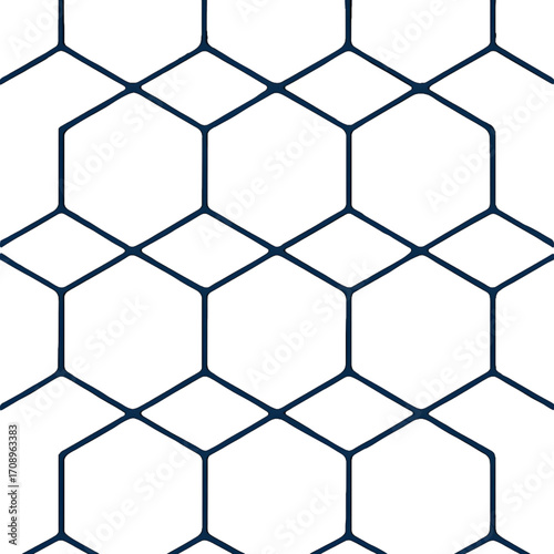 Seamless Geometric Hexagon Grid Pattern – Futuristic Abstract Tech Vector Background