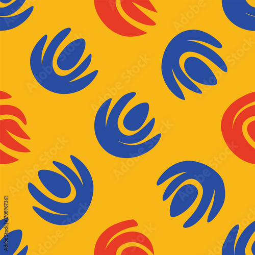 Irregular Hand Drawn Seamless Pattern for Modern Prints and Backgrounds