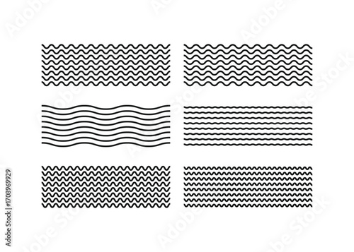 Seamless wave line patterns vector pack. Ideal for backgrounds, dividers, and various graphic design elements