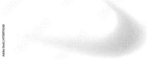 PrintSet of dotted curved abstract shapes. Dotted pattern in halftone theme. Curved and twisted abstract gradients. Vector design element in black and white color.