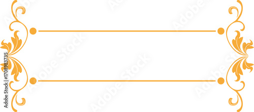 Gold Floral Flourishes Frame, Golden Flower Swirl and Traditional Plant Border Ornament in Baroque or Victorian Style, Isolated Vector Royal Embellishment, Wedding Arrangement