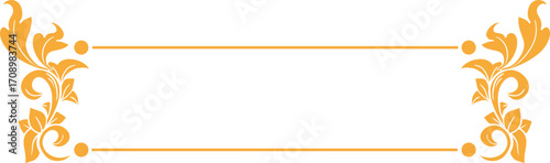 Gold Floral Flourishes Frame, Golden Flower Swirl and Traditional Plant Border Ornament in Baroque or Victorian Style, Isolated Vector Royal Embellishment, Wedding Arrangement