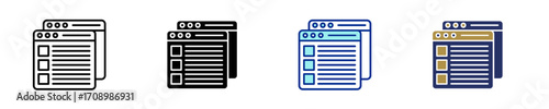 Website  Icon Set Multiple Style Collection