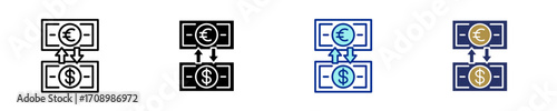 Exchange  Icon Set Multiple Style Collection