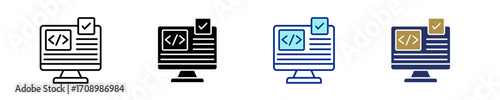 Coding  Icon Set Multiple Style Collection