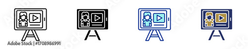 Vlog  Icon Set Multiple Style Collection