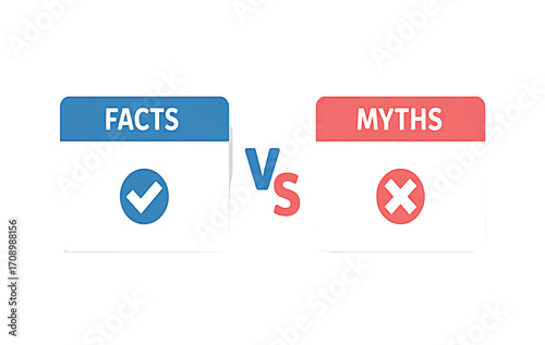 Facts vs Myths Comparison with Checkmark and Cross Icons