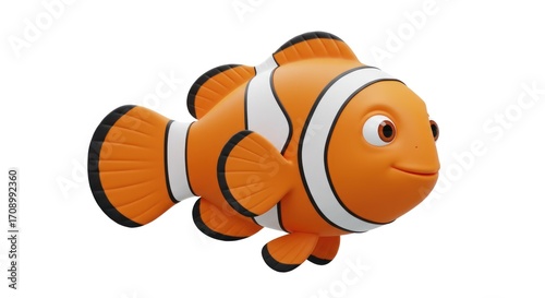 Cartoon clownfish isolated