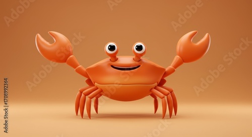 Friendly cartoon crab illustration