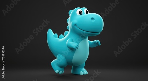 Cute cartoon dinosaur illustration