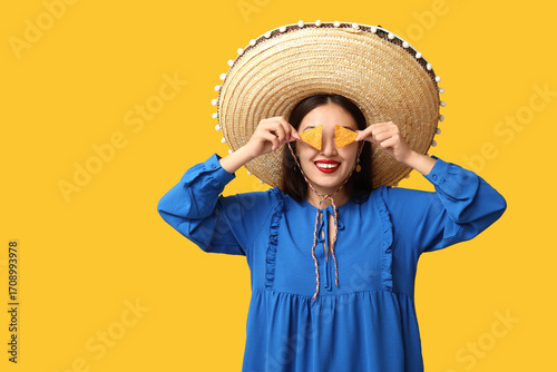 Portrait of young woman wit...