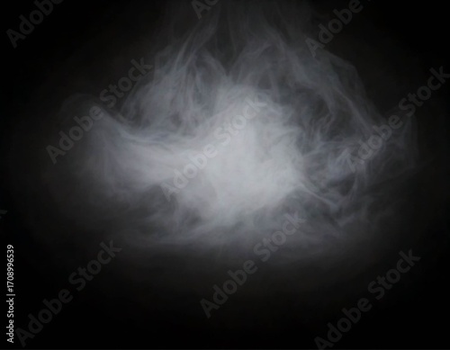 White Smoke on Black Background