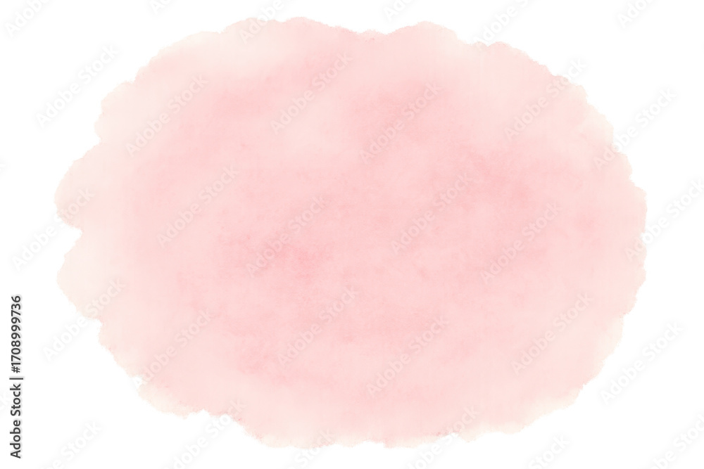 Fototapeta premium Soft pink watercolor splash with organic edges and subtle paper texture high resolution isolated artistic background for branding invitations and packaging