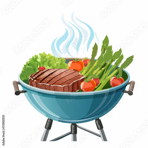 Fleisch auf einem Grill