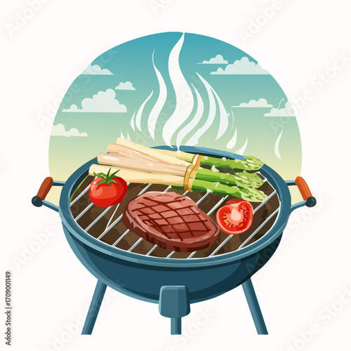 Fleisch auf einem Grill