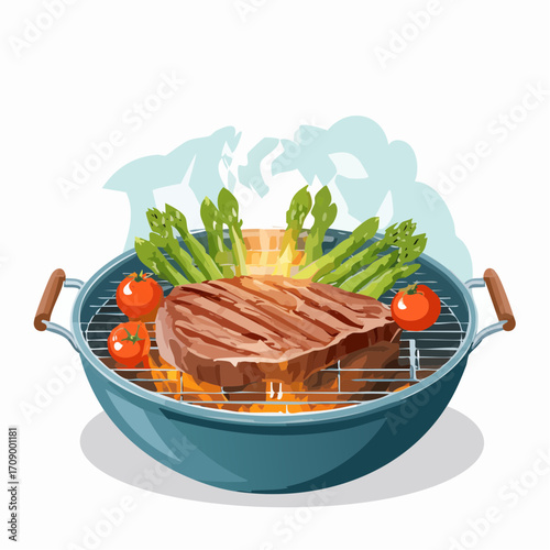 Fleisch auf einem Grill