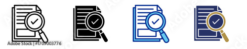 Market Research  Icon Set Multiple Style Collection