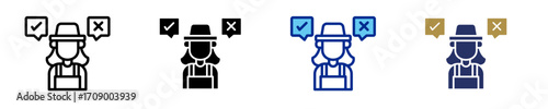 Discrimination  Icon Set Multiple Style Collection