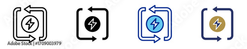 Renewable Energy  Icon Set Multiple Style Collection
