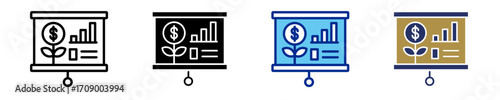 Presentation  Icon Set Multiple Style Collection