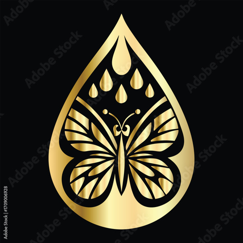 Beauty salon logo design. Elegant beauty salon logo. Butterfly logo.