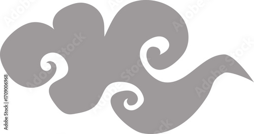 Simple Oriental Cloud Motif