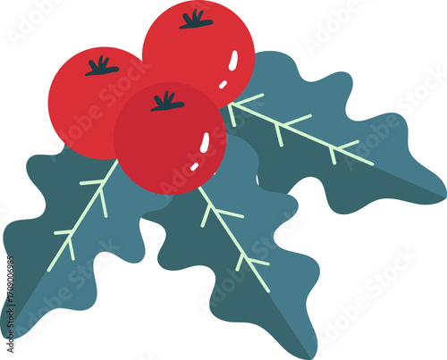 Simple Christmas Holly Berries
