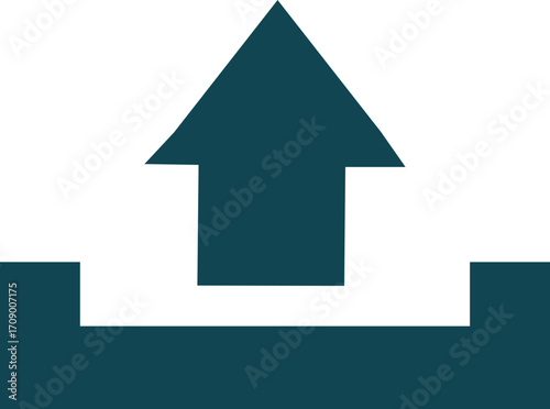 Simple upload icon illustration