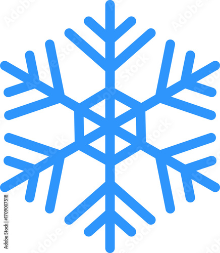  Simple blue snowflake 