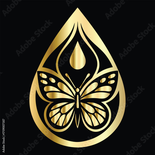Beauty salon logo design. Elegant beauty salon logo. Butterfly logo.