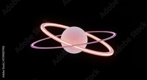 Abstract planet orbiting