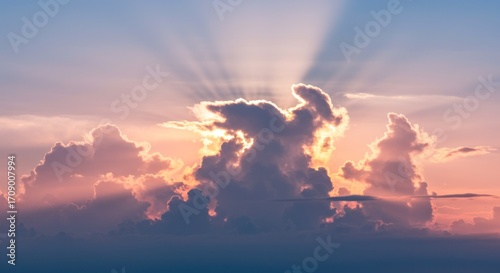 Sunrise cloudscape warm colors