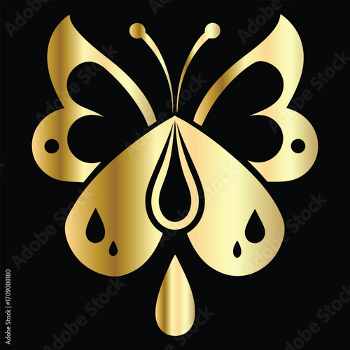 Beauty salon logo design. Elegant beauty salon logo. Butterfly logo.