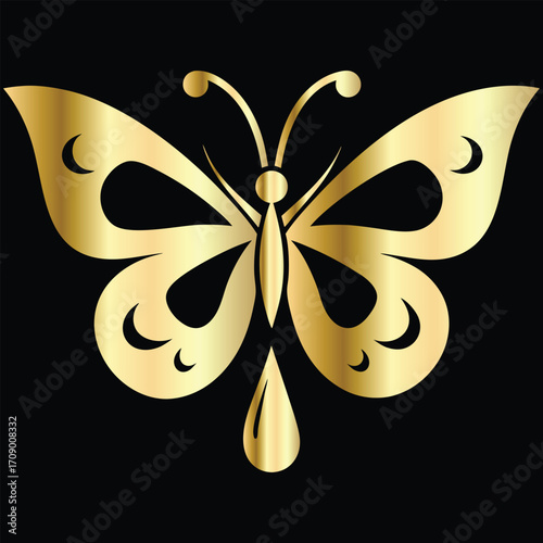 Beauty salon logo design. Elegant beauty salon logo. Butterfly logo.